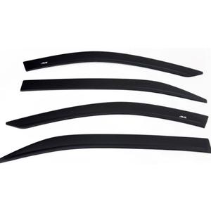 Auto Ventshade [AVS] Low Profile Rain Guards For 2009 - 2024 Dodge Ram 1500, 19-24 Classic, CREW CAB; 2010-2025 Ram 2500 & 3500 MEGA/CREW CAB | Window Vent Visors, 4 pcs. - Matte Black | 1774004