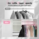 Plastic Hangers for Clothes - Durable & Versatile Color, Coat, Shirt & Pants Hangers - Space Saving Closet Storage Organizer Essentials with Non-Slip for Home, Dorm, Apartment (Pink, 50 Pack)