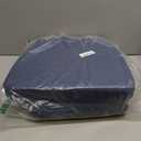 AAAAAcessories D-Shaped Chair Cushions, 2" Thick Dining Chair Pads with Ties and Removable, Machine-Washable Cover, 17" x 16", Set of 2, Blue