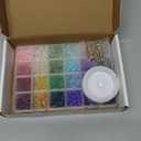 REVKI 6 * 12mm Glass Beads Bracelet Making Kit,600pcs 24 Colors Rice Shaped Natural Bamboo Crystal Beads for Jewelry Making,Teardrop Glass Beads for DIY Necklace Crafts