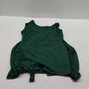 Caracilia Women Summer Sleeveless Bodycon Tie Cinched Waist Romper Skort Mini Dress Built in Shorts Night Out Vacation Dress (XX-Large, Dark Green)