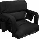 Aventorixis Wide Stadium Seats with Back Support 1Pc 25" Wide Black