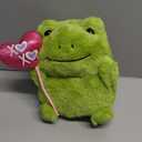 Green Frog With Pink Heart