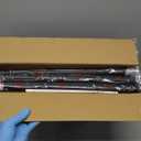 Blanket Ladder Black Expandable Width (17.3-32.3 inch) 5.4 Ft Tall 5 Rungs Metal Quilt Holder Rack Wall Leaning Strong Load Capacity, Modern Farmhouse Decor Easy Assembly for Living Room,Bedroom