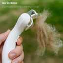 Taomypets Self Cleaning Grooming Rake Brush for Shedding Gently Removes Loose Undercoat Mats Tangled Deshedding Grooming Tool for Dogs Cats Extra Wide (Black)