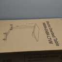 Vaunn Medical Pneumatic Adjustable Overbed Bedside Table with Wheels (Hospital and Home Use) (Black)