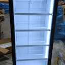 Commercial Beverage Refrigerator, 24.5 Inch 15 Cu. Ft. Drink Fridge, Display Refrigerator with Glass Door, Commercial Display Fridge with 4 Adjustable Shelves, for Shops, Restaurants, Bars (Black)