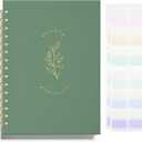 Undated Weekly and Monthly Planner Spiral Bound- Weekly Goals Notebook, To Do List, Habit Tracker Journal, Academic, Aesthetic, Stylish School or Office Supplies(6.1" x 8.4" - Green)