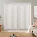 LazBlinds Light Filtering Vertical Blinds Replacement Slats Polyester Fabric for Sliding Glass Door, Patio & Windows, 82.5"x3.5", 34 Pack, Light Beige