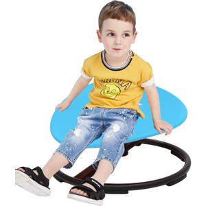 Kids Spinning Sensory Chair - Round Swivel Chair Seat for Balance, Coordination - Sensory Therapy Stool for Kids with Autism & ADHD - Active Indoor Play Chair for Home & Classroom (Blue)