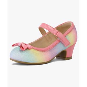 K KomForme Girl's Dress Shoes Mary Jane Glitter 1.5 in Low Heel Wedding Party Princess Shoes for Toddler/Little/Big Kids Size 7 Rainbow K KomForme Girl's Dress Shoes Mary Jane Glitter 1.5 in Low Heel Wedding Party Princess Shoes for Toddler/Little/Big Kids Size 7 Rainbow