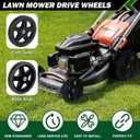 CheeMuii 10 Inch Lawn Mower Wheels 2 Pack 10" Push Mower Wheels with Bolts and Lock Nuts Kit Fit for Most Standard push Lawn Mowers/Generator/Garden Tiller/Handtruck