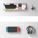 JWX Pegboard Set of 2, Suitable Pegboard Standing Shelf Unit, White