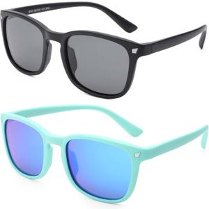 COASION Polarized Kids Sunglasses UV 400 Protection for Girls Boys Classic Retro Style Toddler Shades Age 3-12