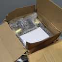 Goldenwarm 5 Pack Black and Gold Passage Door Handles, Matte Black Closet Door Handles, Black and Gold Interior Lever Door Handle for Hallway, Closet(Square, Zinc Alloy)