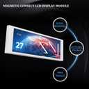 Thermalright Trofeo Vision LCD White Edition Case Sub-Display Features a 6.86-inch Full-Color LCD Screen (1280x480 Resolution) with Magnetic Panel Design. Supports DIY Dynamic/Static Images (White)