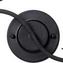 Black Candle Sconces,Wall Mount Candle Holder,Dual arm Design Metal Sconces with Crystal Ornament for Home Decor-Set of 2.