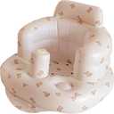 Baby Inflatable Seat, Bear Pattern Built-in Inflatable Baby Seat, Baby Support Seat, Baby Shower Chair, Summer Toddler Chair for Sitting Up, Baby Bath Seat for 0-5 Years Old Kids