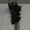Laelfe Black Eucalyptus Stems Leaves Branches Fake Flower Arrangement Farmhouse Home Bathroom Decor 6Pcs (Black)