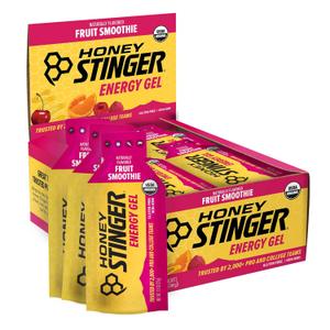 Honey Stinger Organic Fruit Smoothie Energy Gel, Gluten Free & Caffeine Free, for Exercise, Running and Performance, Sports Nutrition for Home & Gym, Pre & Mid Workout, 24 Pack, 26.4 Ounce