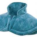 Weighted Heating Pad for Neck and Shoulders Pain Relief, 2lb Electric Heating Pad with Auto- Off - 20'' x 25'', Blue