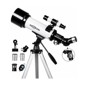 Koolpte Telescope for Kids, 70mm/500mm AZ Refractor for Beginners, WhitePortable telescope for kids and beginners to view the Moon and landscapes, with AZ mount, phone adapter, remote and case