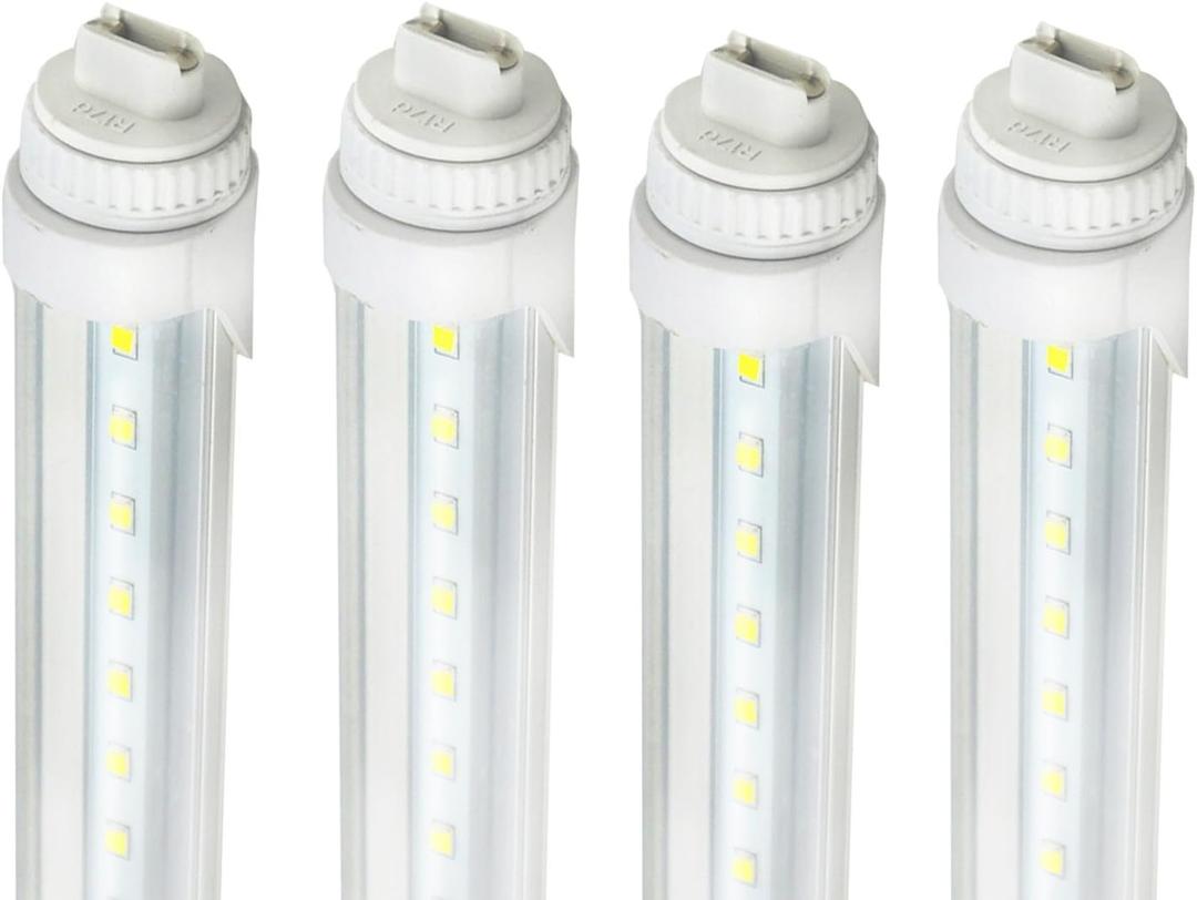 GreenSun F48T12 CW HO 4FT 20W R17D LED Tube Bulb, 5000k Daylight Clear Cover for Commercial Household Lighting, 360 Degree R17D Base