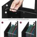 VASAGLE 2-Drawer File Cabinet, Locking Filing Cabinet for Home Office, Small Rolling Printer Stand, A4, Letter-Size Hanging Files, Assembly Required, Black ULCD027T16V2, 16.9"D x 17.5"W x 28.3"H
