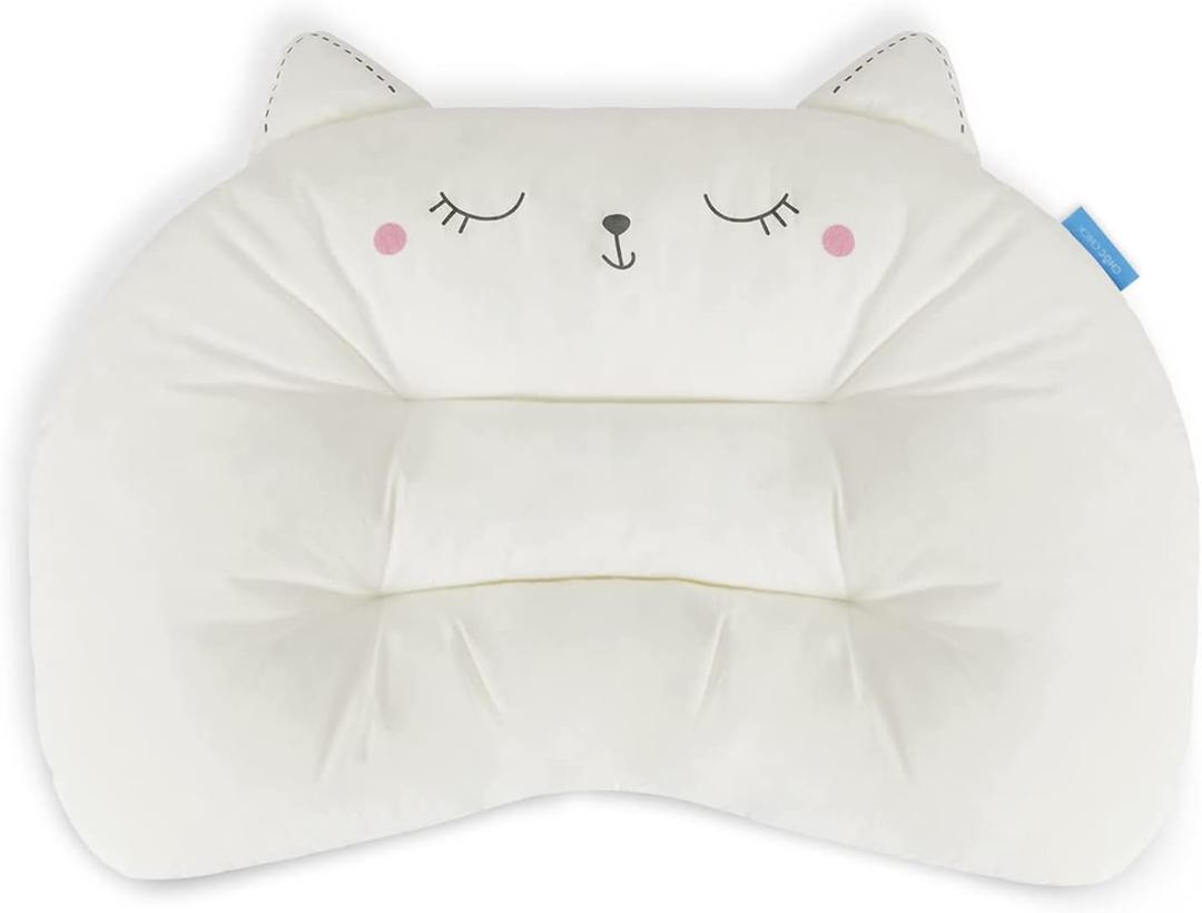 Choc chick Toddler Pillow,20X14inches Machine Washable Soft Hypoallergenic Kids Pillows,Child Cute Animal Perfect Toddler Pillows for Sleeping 2 Year Old (Cat)