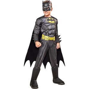 Rubie's Costume Boys DC Comics Deluxe Batman Costume (Black, S)