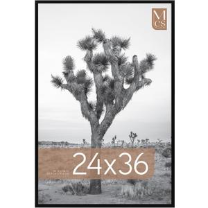MCS Everline Collection 24x36 Poster Frame Black, Vertical & Horizontal Wall Hanging Large Picture Frame for Photos, Posters & Art Prints (1-Pack)