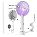 PALONE Electric Fly Swatter 4000V Bug Zapper Racket 2 in 1 Fly Swatter with 1200mAh Battery Rechargeable Mosquito Killer Lamp with 3 Layers Safety Mesh for Indoor and Outdoor