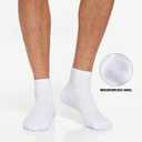 Lapulas 6 Pack Men's Ankle Socks Cotton Cushioned Athletic Running Socks for Women (White), L