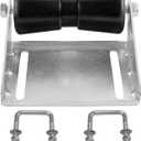 Keel Roller Assembly Kit for Boat Trailers with Roller and Bracket and Mounting Bolts, Silver, Galvanized Steel