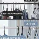 TidyFriend Closet Rod Cover 58 Inch (4 Covers) - Smooth Glide Closet Rod Cover Plastic Sleeve for Hanging Clothes, Anti Rust, Easy Slip On PVC Cover for Wardrobe & Hanging Rack (Silver)