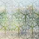 rabbitgoo Window Privacy Film Stained Glass Window Film, Decorative Stickers Removable UV Sun Blocking Clings Door Coverings, Diamond Pattern,35.4 x 157.5 inches