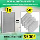  Air Filter, MERV-11 Rated Electrostatic Filter, Washable and Reusable Furnace Filter, Lifetime Durable, 2-Pack,(Actual Size: 15.50 x 24.50 x 0.75 inches)
