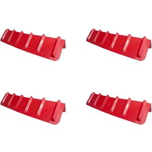 Mytee Products 4 Pack Red Flatbed Edge Protectors - 8" x 8" x 36" | V Shaped Winch Ratchet Straps Plastic Corner Protector for Flatbed Cargo Load