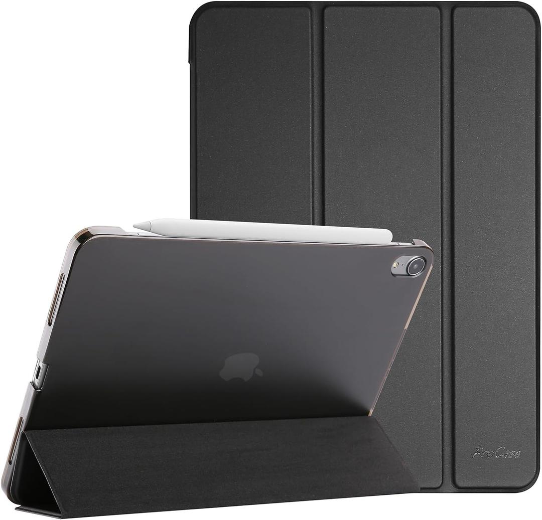 ProCase Smart Case for iPad Air 11-inch M3 M2 2025 2024/10.9 Air 5th 4th Generation 2022 2020, Protective Cover for Air 5 4 -Black | M3, M2, 2025, 2024, 2022, 2020