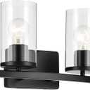 Kichler Crosby 2-Light Bathroom Vanity Light, Black