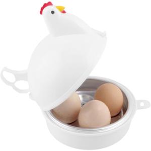Microwave Egg Cooker, 4 Eggs Capacity Chicken Shaped Poacher Boiler Cooker, Microwave Egg Boiler, Cooker Boiler Steamer Gadgets for Cook Soft and Hard Boiled Eggs