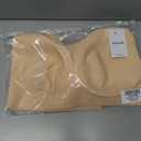 Jelly Wireless Push Up Bra for Women, Seamless Deep V Mesh Bralette, Comfortable Supportive T Shirt Bra No Wire (Beige, XXXL)