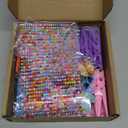 Fobbo Cheer Pins Spirit Clips Include 50 Wooden Colored Clothes Pins 100 Beads Resin Ducks Bows and 750 Self Adhesive Stickers Glasses Cheer Clothespins Decorations for Cheerleading Backpacks (Colorful1)