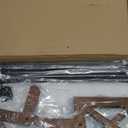 Desktop Bookshelf Organizer, Wood Office Tabletop Book Storage Rack, Tilting Bookcase for Books/CDs/Magazine Display (Black)