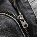 OIIIO Men's Retro Straight-Fit Stretch Jean (Gray)