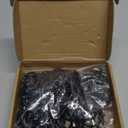 Amyhill 60 Pieces 1.26 Inch Metal Drapery Curtain Rings Hanging Rings with 60 Pieces Metal Curtain Pin Hooks for Drapes Window Door Shower(42 mm,Black)