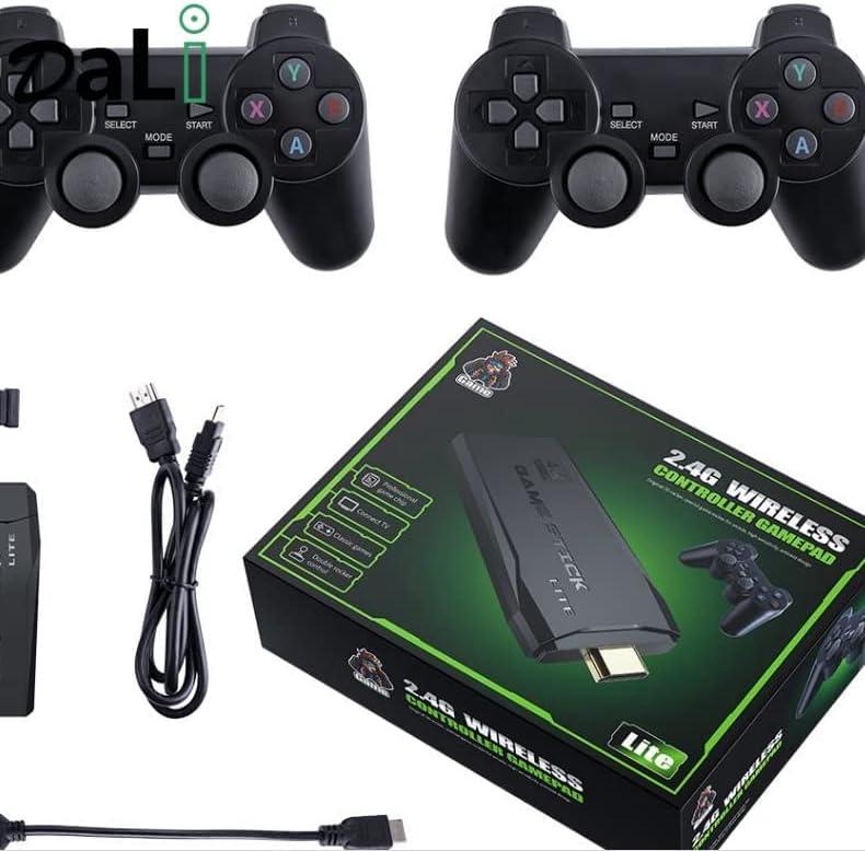 HDMI 4K TV Game Stick 64G 20000+ Game Video Game Consoles w/2 Wireless Gamepad 32G 5000+ games