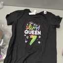 This Slime Queen is 7 Year Old 7th Birthday Shirt for Girls T-Shirt (Black, L)