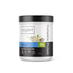 Soylent Complete Protein Powder, Vanilla, 30g Protein Shake for Muscle Growth and Recovery, BCAAs, DHA, MCT, 28 Vitamins & Minerals, Zero Sugar, Gluten Free, Vegan - 1.25lb