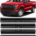 Upgraded American US Flag Door Sill Guards Protector for Chevy Silverado GMC Sierra 1500 2019-2026 Front and Rear ABS Door Sill Protector Entry Guard Car Pedal Kick Exterior Accessories